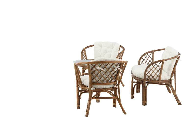 Wera Soffgrupp Utomhus 4-sits - Brun/Vit - Trädgård & spabad - Utemiljö - Altan & terrass - Altanmöbler