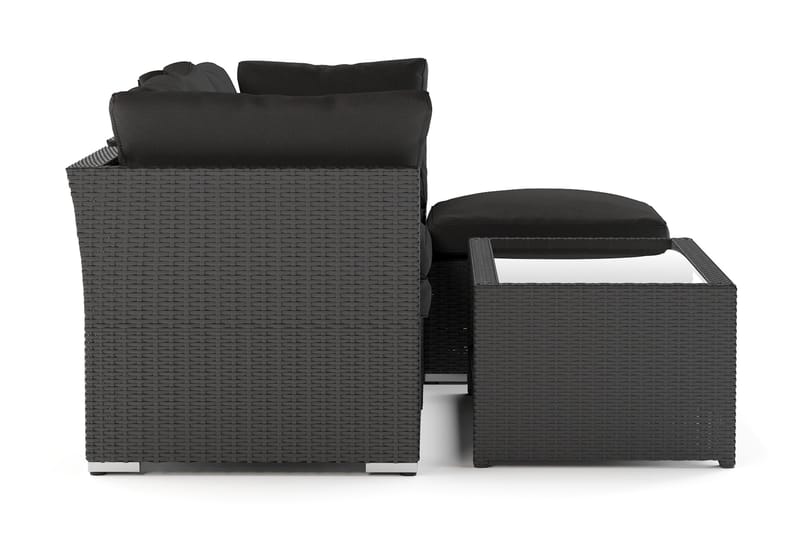 Wisconsin Premium Loungegrupp utomhus - Soffgrupp till uteplatsen Konstrotting - Svart - Trädgård & spabad - Utemiljö - Altan & terrass - Altanmöbler