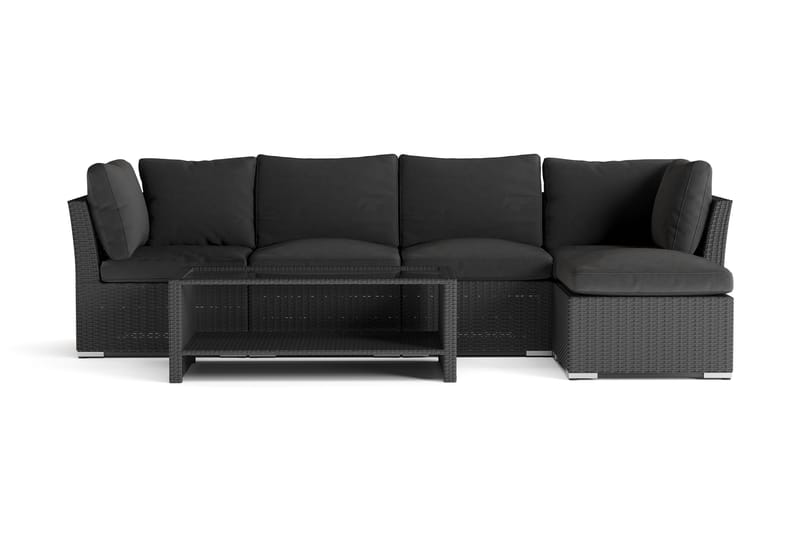Wisconsin Premium Loungegrupp utomhus - Soffgrupp till uteplatsen Konstrotting - Svart - Trädgård & spabad - Utemiljö - Altan & terrass - Altanmöbler