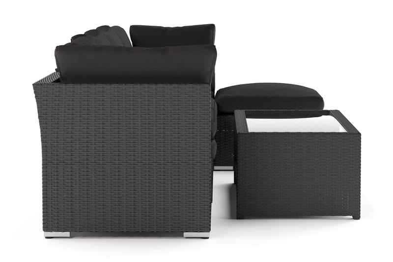 Wisconsin Premium Loungegrupp utomhus - Soffgrupp till uteplatsen Konstrotting - Svart - Trädgård & spabad - Utemiljö - Altan & terrass - Altanmöbler