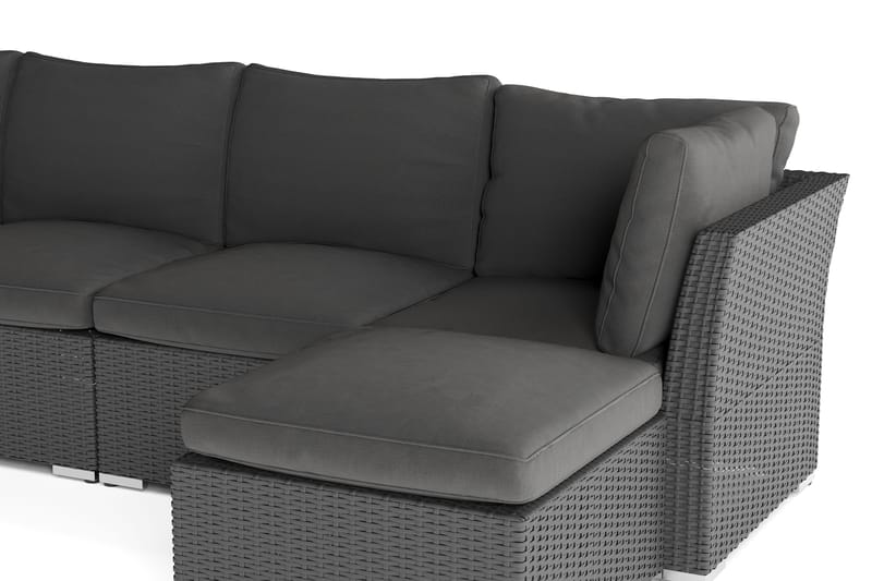 Wisconsin Premium Stor Loungegrupp utomhus Konstrotting - Svart - Trädgård & spabad - Utemiljö - Altan & terrass - Altanmöbler