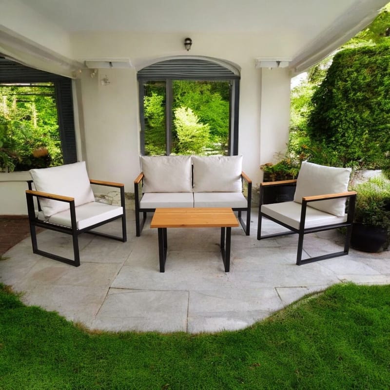 Zevric 4-sits Soffgrupp Utomhus - Beige - Trädgård & spabad - Utemiljö - Altan & terrass - Altanmöbler