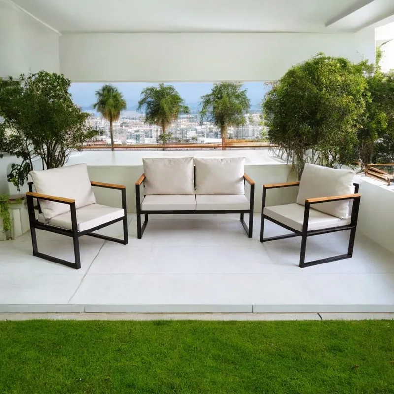 Zevric 4-sits Soffgrupp Utomhus - Beige - Trädgård & spabad - Utemiljö - Altan & terrass - Altanmöbler