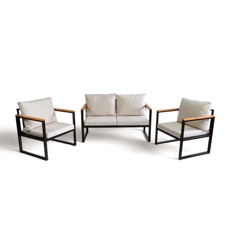 Zevric 4-sits Soffgrupp Utomhus, Beige