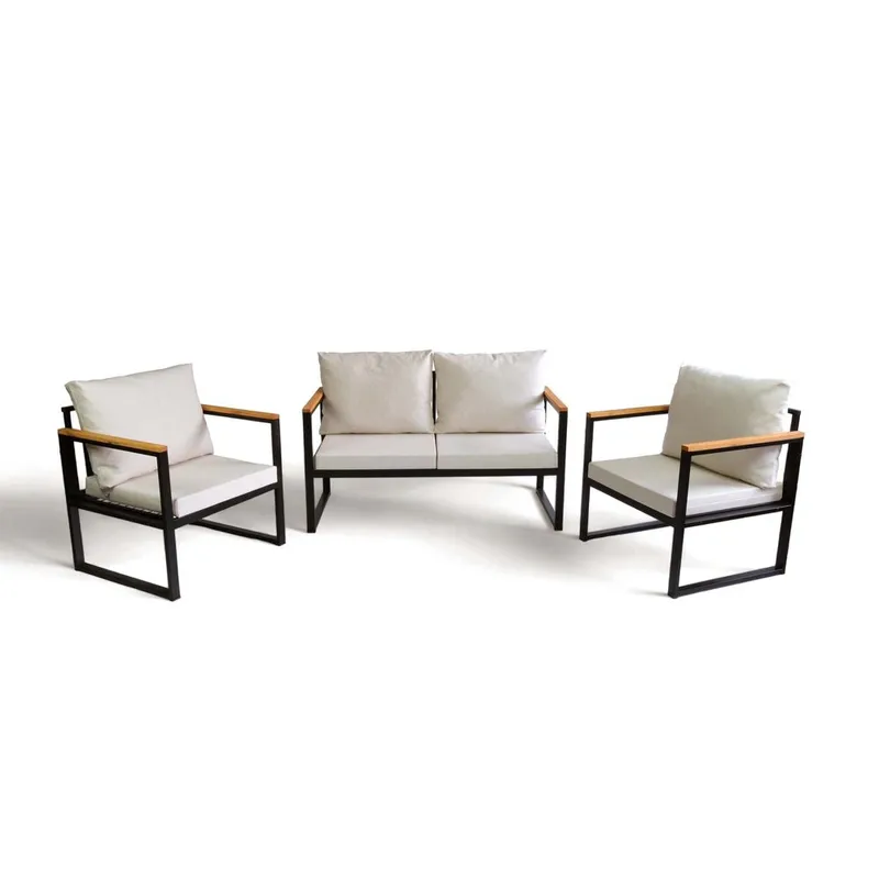 Zevric 4-sits Soffgrupp Utomhus, Beige