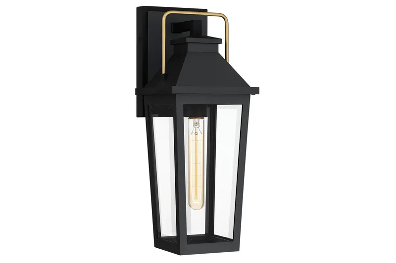 Buckley Quoizel Vägglampa utomhus, Black||Brass