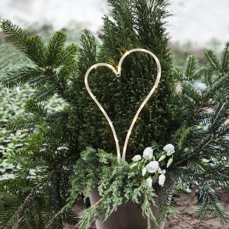 Decorationheart LED Gravljus 21 cm - vit - Trädgård & spabad - Utemiljö - Entré - Entrébelysning
