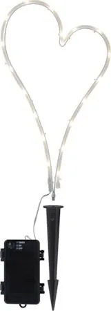 Decorationheart LED Gravljus 21 cm - vit - Trädgård & spabad - Utemiljö - Entré - Entrébelysning