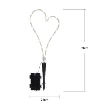 Decorationheart LED Gravljus 21 cm - vit - Trädgård & spabad - Utemiljö - Entré - Entrébelysning