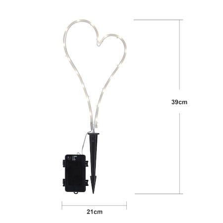 Decorationheart LED Gravljus 21 cm - vit - Trädgård & spabad - Utemiljö - Entré - Entrébelysning