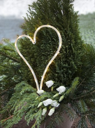 Decorationheart LED Gravljus 21 cm - vit - Trädgård & spabad - Utemiljö - Entré - Entrébelysning