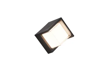 Puno LED Vägglampa fyrkant mattsvart - Matt svart - Trädgård & spabad - Utemiljö - Entré - Entrébelysning