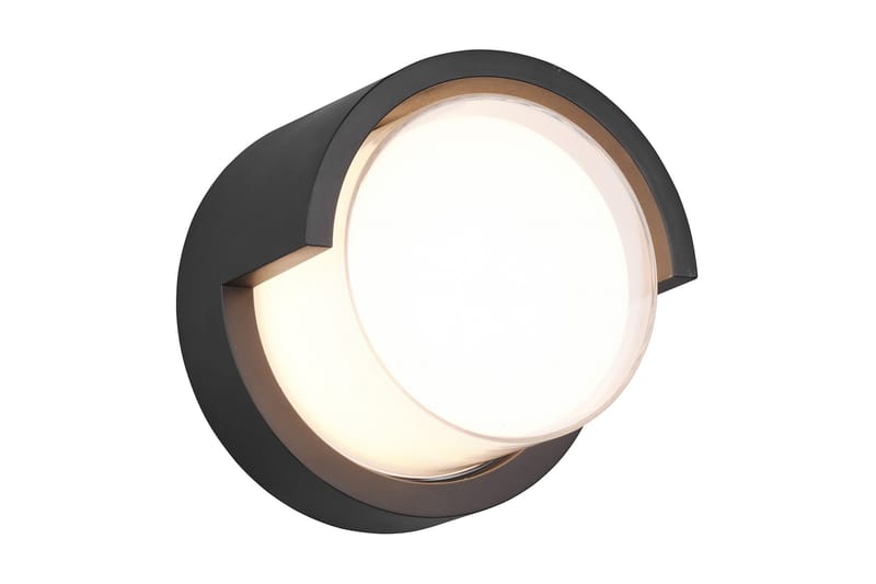 Puno LED Vägglampa rund mattsvart - Matt svart - Trädgård & spabad - Utemiljö - Entré - Entrébelysning