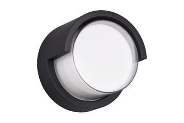 Puno LED Vägglampa rund mattsvart - Matt svart - Trädgård & spabad - Utemiljö - Entré - Entrébelysning