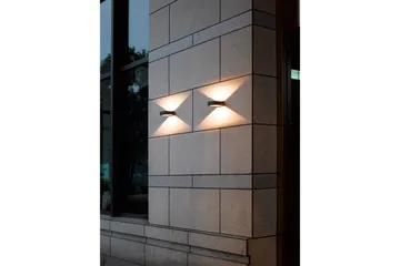 Reno LED Vägglampa antracit - Antracit/Vit - Trädgård & spabad - Utemiljö - Entré - Entrébelysning