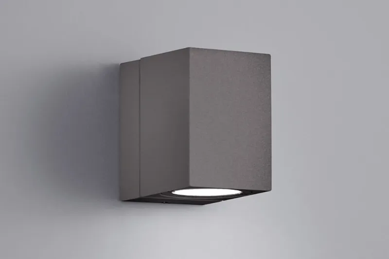 Tiber LED Vägglampa antracit, Vit