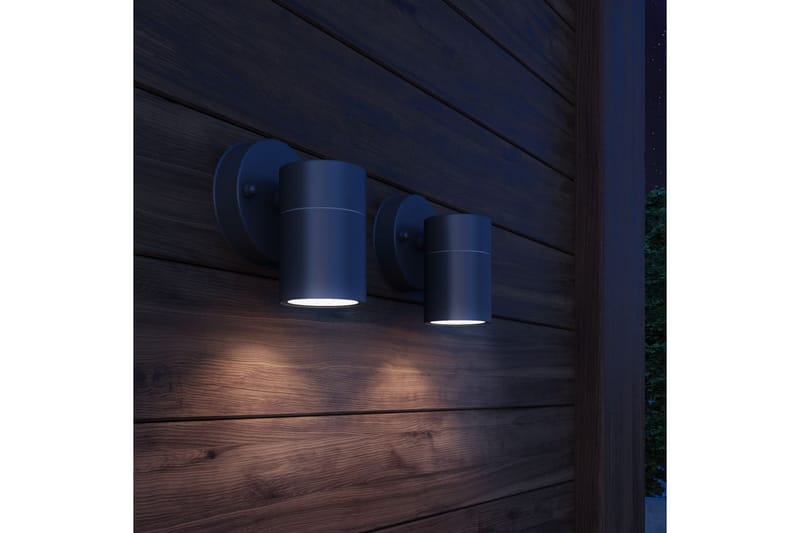 Utomhusvägglampa 2 st rostfritt stål nedåt - be Basic - Trädgård & spabad - Utemiljö - Entré - Entrébelysning
