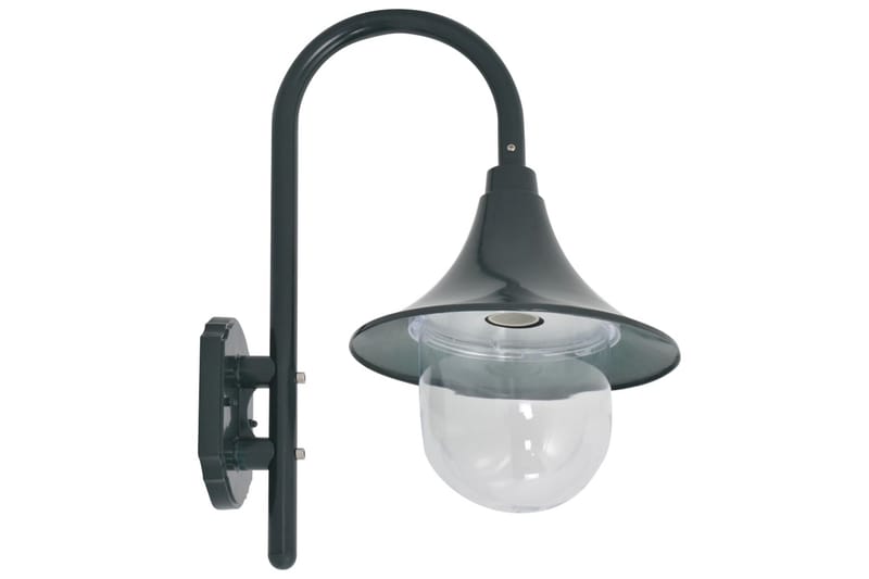 Vägglampa för trädgård E27 42 cm aluminium mörkgrön - be Basic - Trädgård & spabad - Utemiljö - Entré - Entrébelysning