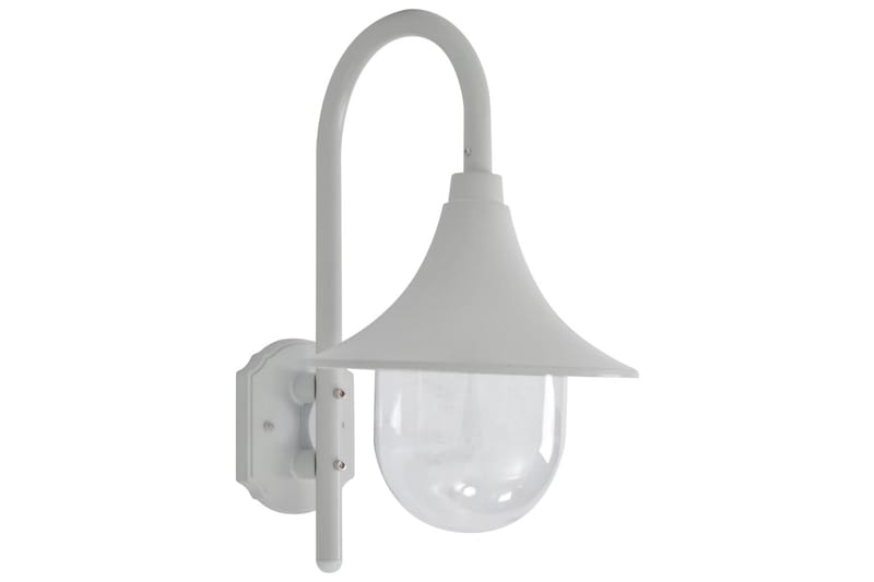 Vägglampa för trädgård E27 42 cm aluminium vit - be Basic - Utomhusbelysning - Fasadbelysning & vägglykta - Entrébelysning
