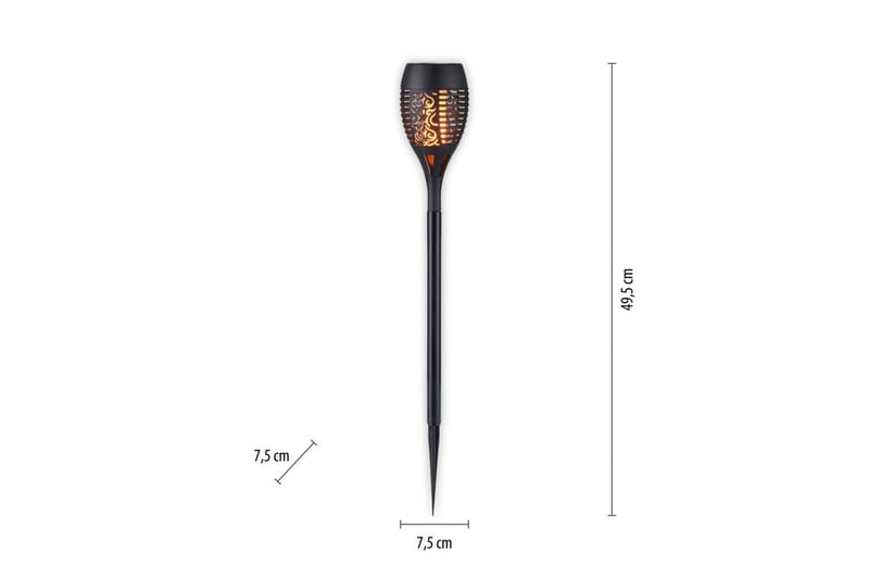 Fackel-Sol Just Light Marklampa - Black - Trädgård & spabad - Utemiljö - Entré - Entrébelysning