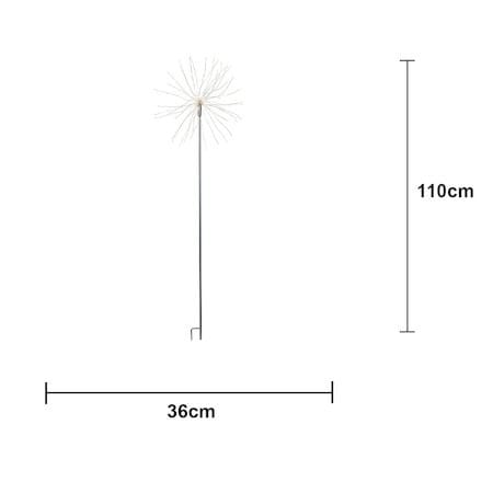 Firework Utomhusdekoration belysning 36 cm - silver - Trädgård & spabad - Utemiljö - Entré - Entrébelysning