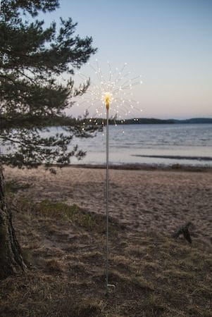Firework Utomhusdekoration belysning 36 cm - silver - Trädgård & spabad - Utemiljö - Entré - Entrébelysning