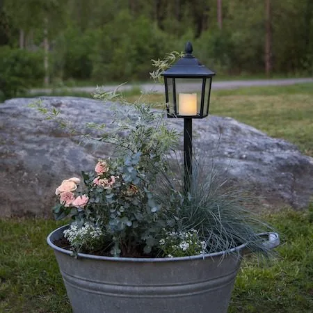 Flame LED Gravlykta 52 cm - svart - Trädgård & spabad - Utemiljö - Entré - Entrébelysning