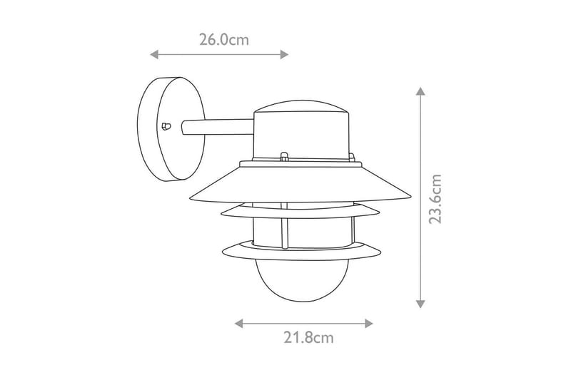 Köpenhamn Elstead Lighting Vägglampa utomhus - Silver - Trädgård & spabad - Utemiljö - Entré - Entrébelysning