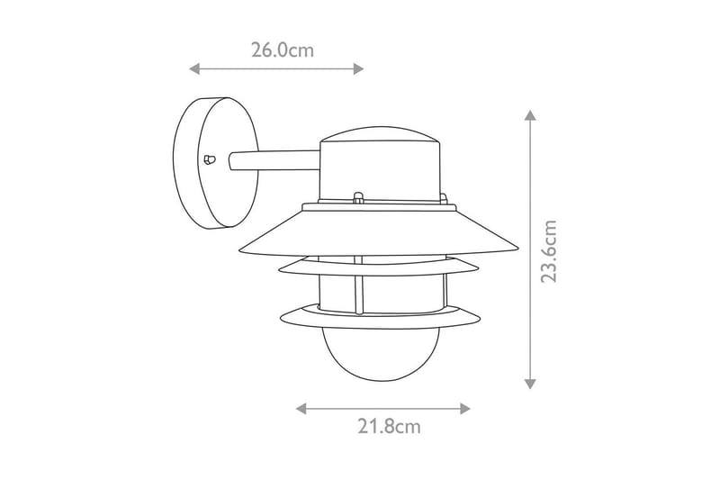 Köpenhamn Elstead Lighting Vägglampa utomhus - Silver - Trädgård & spabad - Utemiljö - Entré - Entrébelysning