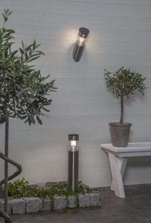 Marbella Solcellsvägglykta 9 cm - Silver - Trädgård & spabad - Utemiljö - Entré - Entrébelysning