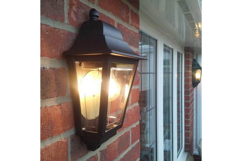 Utomhusvägglampa Elstead Lighting Deco Lane Svart - Svart - Trädgård & spabad - Utemiljö - Entré - Entrébelysning