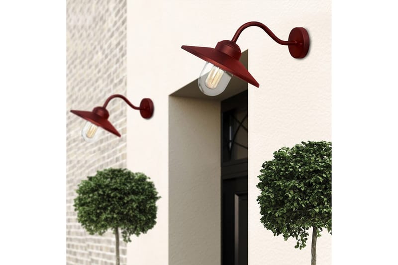 Utomhusvägglampa Elstead Lighting Klampenborg Oxidröd - Oxidröd - Trädgård & spabad - Utemiljö - Entré - Entrébelysning