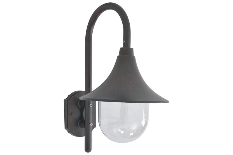 Vägglampa för trädgård E27 42 cm aluminium brons - be Basic - Utomhusbelysning - Fasadbelysning & v�ägglykta - Entrébelysning