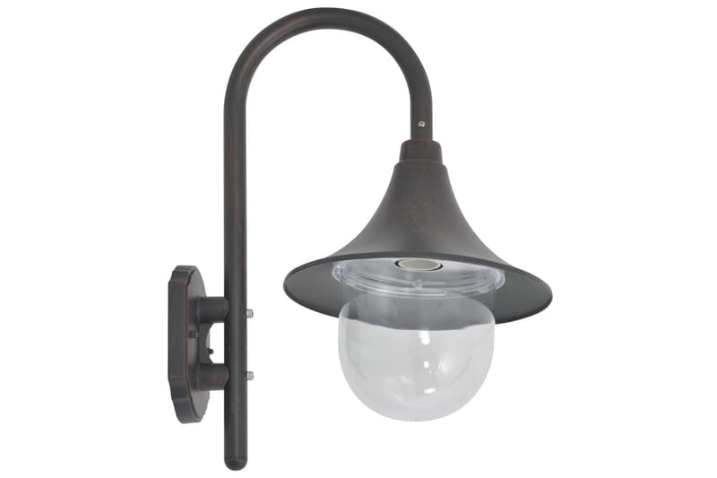 Vägglampa för trädgård E27 42 cm aluminium brons - be Basic - Utomhusbelysning - Fasadbelysning & vägglykta - Entrébelysning