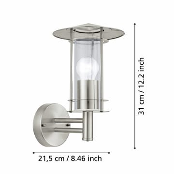 Vägglampa Lisio - 17,5 cm - Trädgård & spabad - Utemiljö - Entré - Entrébelysning