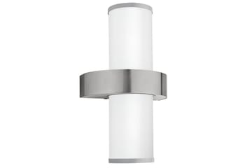 Vägglampa Utebelysning Eglo Beverly - Silver/Vit - Trädgård & spabad - Utemiljö - Entré - Entrébelysning
