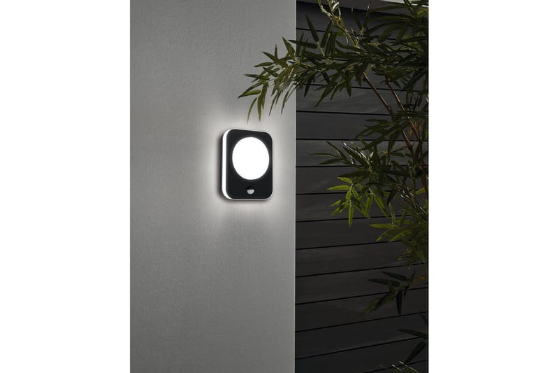 Vägglampa Utebelysning Eglo Madriz med Sensor - Svart/Vit - Trädgård & spabad - Utemiljö - Entré - Entrébelysning