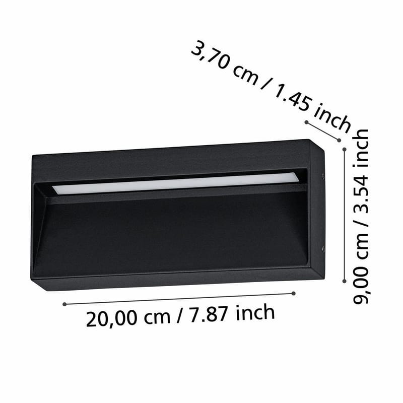 Vägglampa Utebelysning Maruggio - 9 cm - Trädgård & spabad - Utemiljö - Entré - Entrébelysning