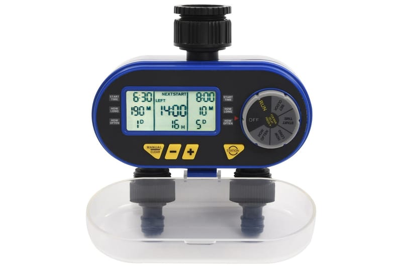 Automatisk digital bevattningstimer med dubbelt utlopp - Flerfärgad - Trädgård & spabad - Utemiljö - Bevattning & vattenpump - Bevattningstimer