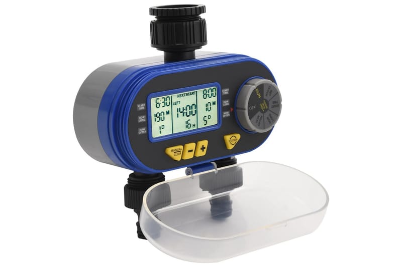 Automatisk digital bevattningstimer med dubbelt utlopp - Flerfärgad - Trädgård & spabad - Utemiljö - Bevattning & vattenpump - Bevattningstimer