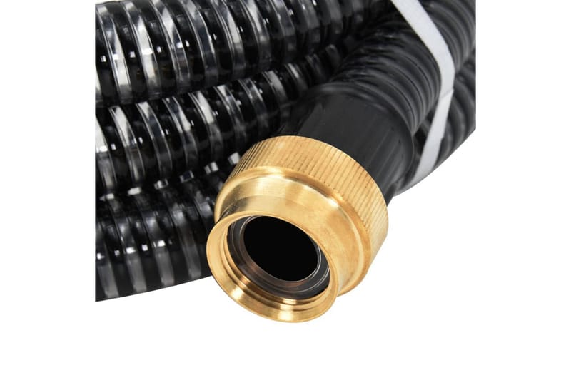 Sugslang med kopplingar i mässing 3 m 25 mm svart - Svart - Trädgård & spabad - Utemiljö - Bevattning & vattenpump - Vattenslang & trädgårdsslang