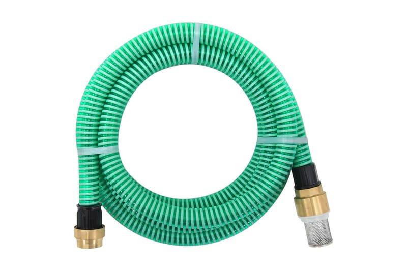 Sugslang med kopplingar i mässing 4 m 25 mm grön - Grön - Trädgård & spabad - Utemiljö - Bevattning & vattenpump - Vattenslang & trädgårdsslang