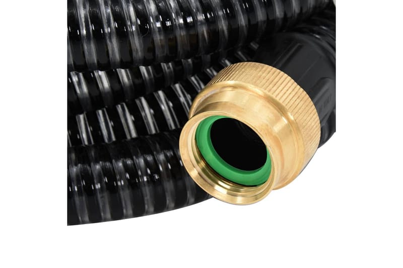 Sugslang med kopplingar i mässing 3 m 25 mm svart - Svart - Trädgård & spabad - Utemiljö - Bevattning & vattenpump - Vattenslang & trädgårdsslang