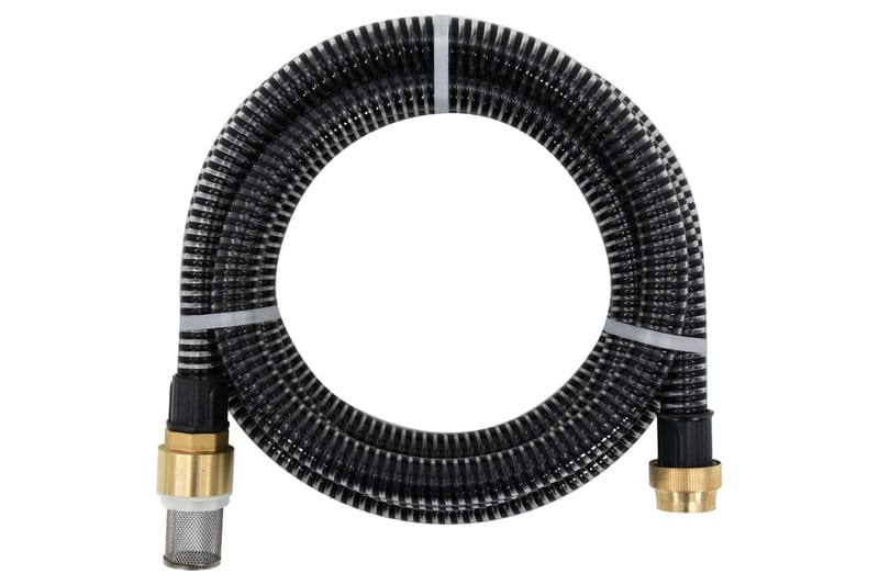 Sugslang med kopplingar i mässing 4 m 25 mm svart - Svart - Trädgård & spabad - Utemiljö - Bevattning & vattenpump - Vattenslang & trädgårdsslang