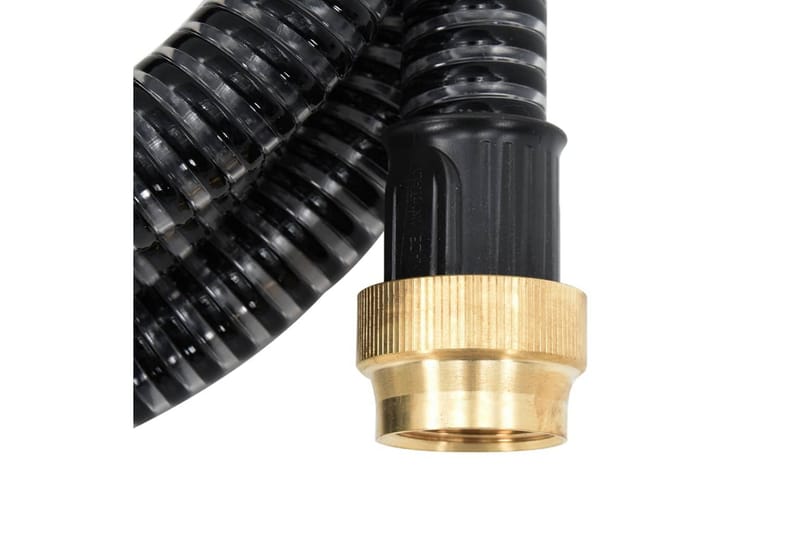 Sugslang med kopplingar i mässing 4 m 25 mm svart - Svart - Trädgård & spabad - Utemiljö - Bevattning & vattenpump - Vattenslang & trädgårdsslang