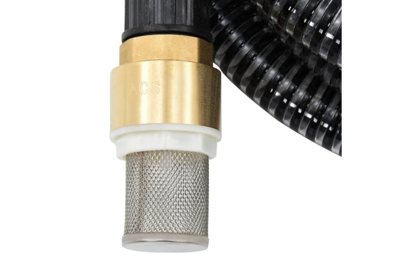 Sugslang med kopplingar i mässing 4 m 25 mm svart - Svart - Trädgård & spabad - Utemiljö - Bevattning & vattenpump - Vattenslang & trädgårdsslang
