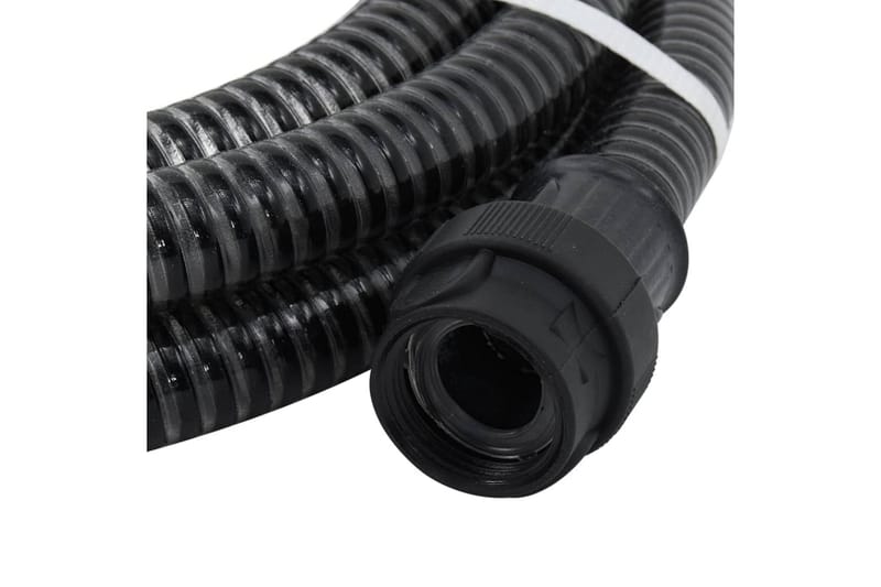 Sugslang med PVC-kopplingar 4 m 22 mm svart - Svart - Vattenslang & trädgårdsslang