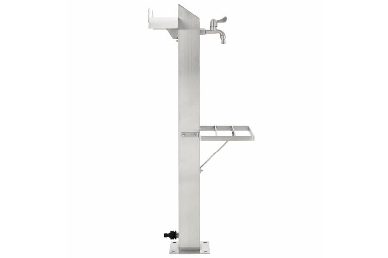 Vattenpost för trädgården 95 cm rostfritt stål fyrkantig - Silver - Trädgård & spabad - Utemiljö - Bevattning & vattenpump - Vattenutkastare