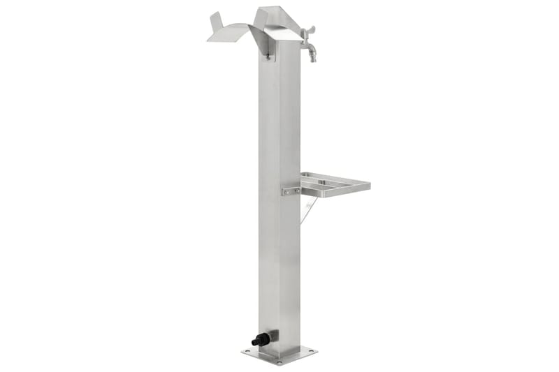 Vattenpost för trädgården 95 cm rostfritt stål fyrkantig - Silver - Trädgård & spabad - Utemiljö - Bevattning & vattenpump - Vattenutkastare