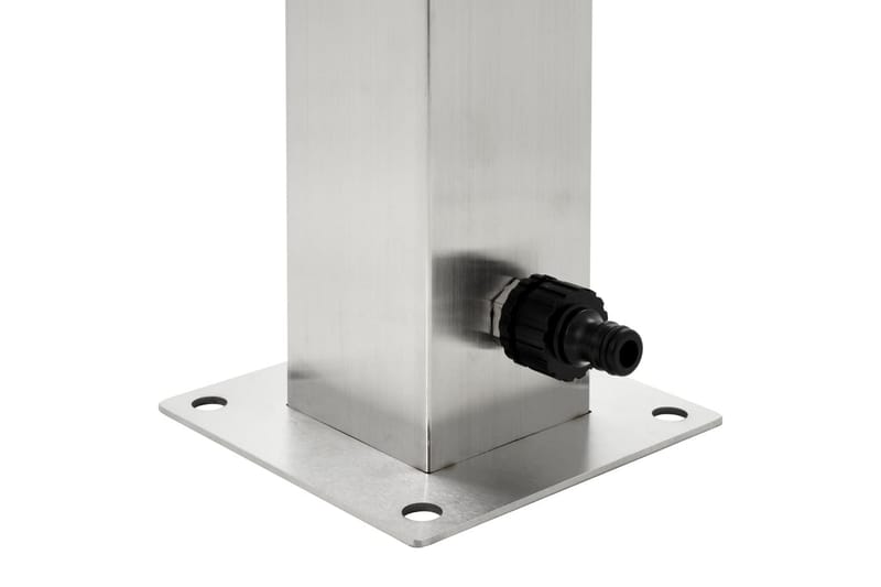 Vattenpost för trädgården 95 cm rostfritt stål fyrkantig - Silver - Trädgård & spabad - Utemiljö - Bevattning & vattenpump - Vattenutkastare